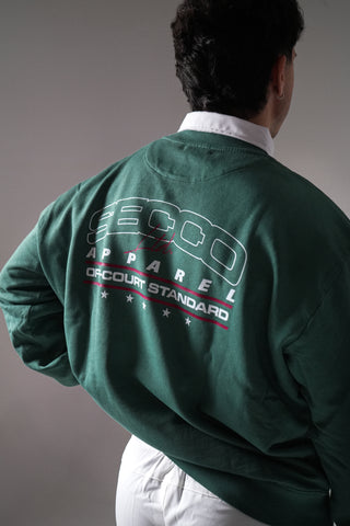 GREEN OFF COURT CREWNECK