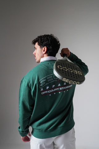 GREEN OFF COURT CREWNECK