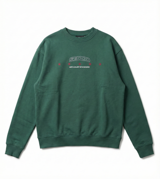 GREEN OFF COURT CREWNECK