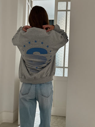 OWN YOUR GRID GREY MELAGNE CREWNECK