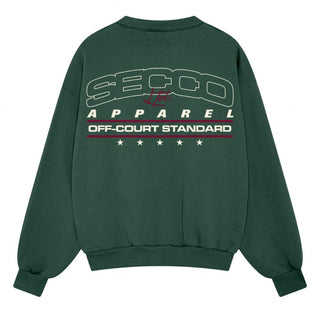 GREEN OFF COURT CREWNECK