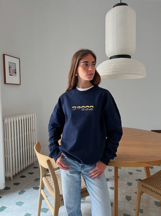 OWN YOUR GRID NAVY CREWNECK