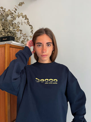 OWN YOUR GRID NAVY CREWNECK